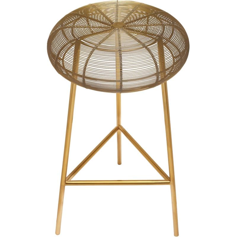 Home Square 2 Piece Tuscany Rich Metal Bar Stool Set in Gold