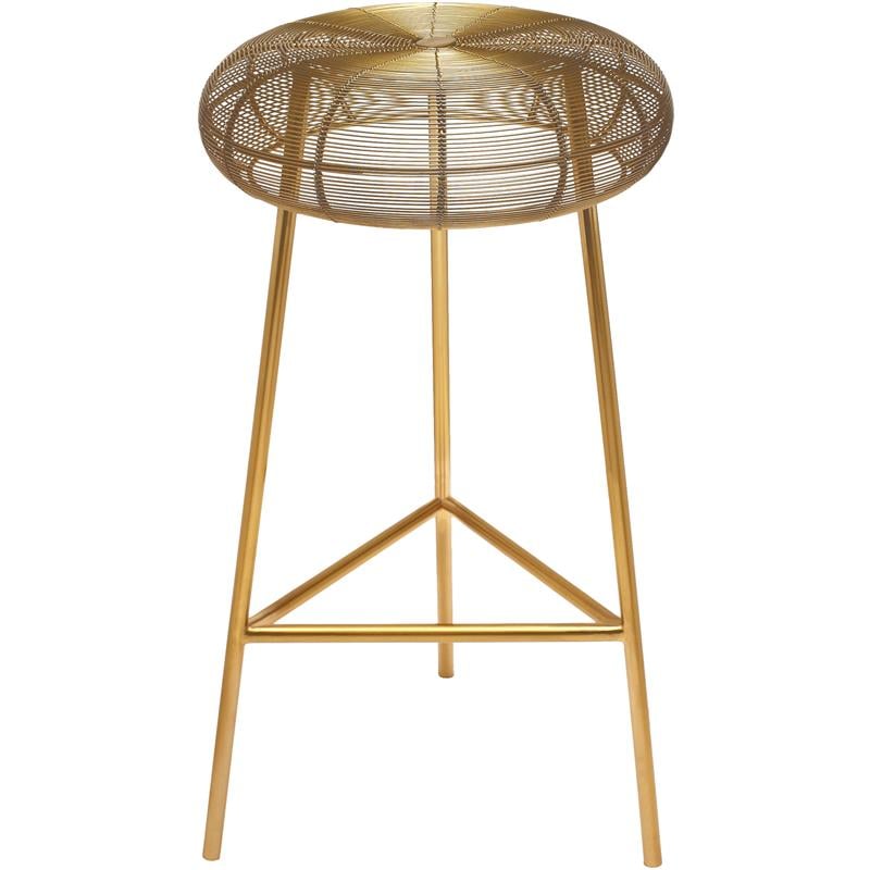Home Square 2 Piece Tuscany Rich Metal Bar Stool Set in Gold