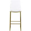 Home Square 3 Piece Polycarbonate Counter Stool Set in Gold Metal/Lucite