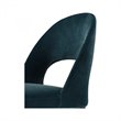 Home Square 2 Piece Velvet Upholstered Bar Stool Set in Teal Blue
