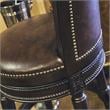 Home Square 3 Piece Upholstered Swivel Hardwood Barstool Set in Walnut