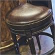 Home Square 3 Piece Upholstered Swivel Hardwood Barstool Set in Walnut