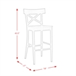 Home Square 2 Piece X-back Solid Wood Bar Stool Set in Dark Brown