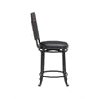 Home Square 3 Piece PU Upholstery Counter Stool Set in Rustic Umber Brown