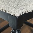 Home Square 2 Piece Saddle Polyester Upholstery Wood Counter Stool Set in Black