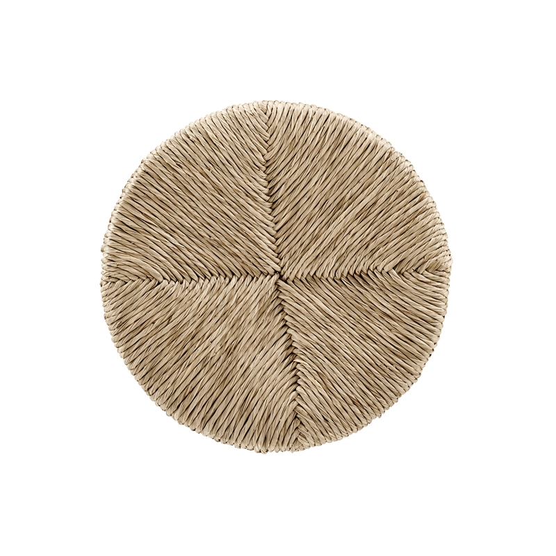 Home Square 3 Piece Solid Wood Swivel Rush Bar Stool Set in Natural Brown