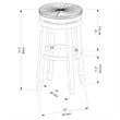 Home Square 3 Piece Swivel Solid Wood Rush Bar Stool Set in White
