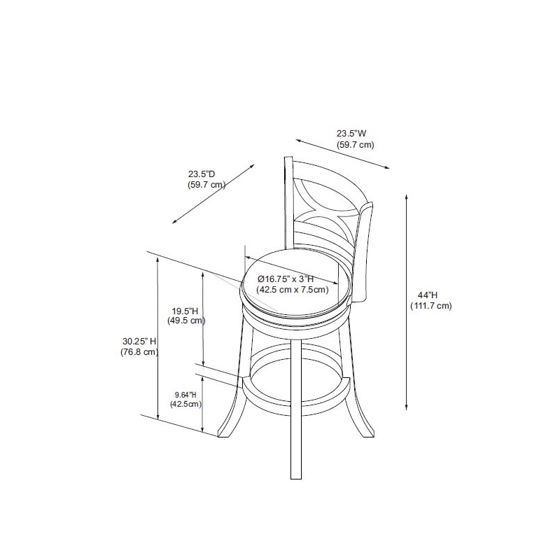 Home Square 3 Piece Swivel Wood Bar Stool Set with PU Seat in Cream