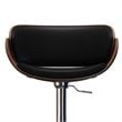 Home Square 3 Piece Adjustable Swivel Faux Leather Bar Stool Set in Black