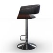Home Square 2 Piece Adjustable Swivel Fabric Bar Stool Set in Charcoal Gray