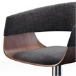 Home Square 2 Piece Adjustable Swivel Fabric Bar Stool Set in Charcoal Gray