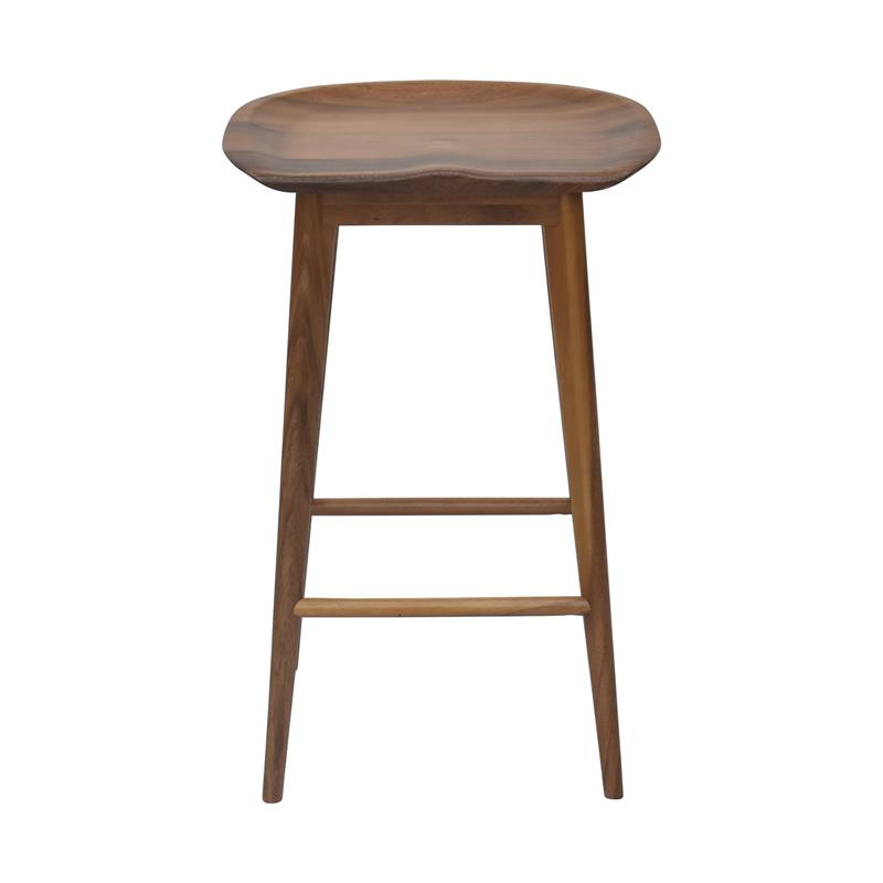 Home Square 2 Piece Solid Acacia Wood Counter Stool Set in Natural