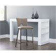 Home Square 2 Piece Modern Fabric and Stainless Steel Counter Stool Set in Brown