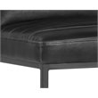 Home Square 2 Piece Modern Faux Leather Counter Stool Set in Coal Black