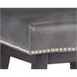 Home Square 2 Piece Modern Faux Leather Counter Stool Set in Overcast Gray
