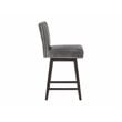 Home Square 2 Piece Modern Faux Leather Counter Stool Set in Overcast Gray