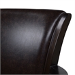 Home Square 2 Piece Swivel Armrests Faux Leather Barstool Set in Vintage Brown