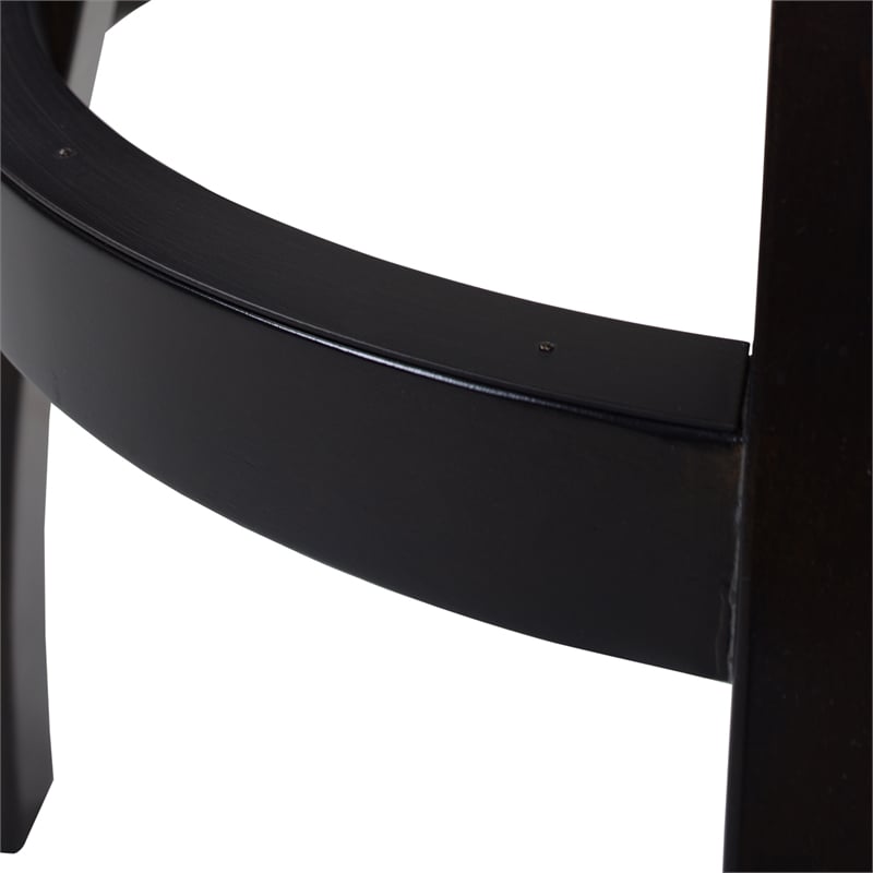 Home Square 2 Piece Swivel Armrests Faux Leather Barstool Set in Vintage Brown