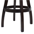Home Square 3 Piece Swivel Armrests Faux Leather Barstool Set in Vintage Brown
