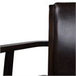 Home Square 3 Piece Swivel Armrests Faux Leather Barstool Set in Vintage Brown