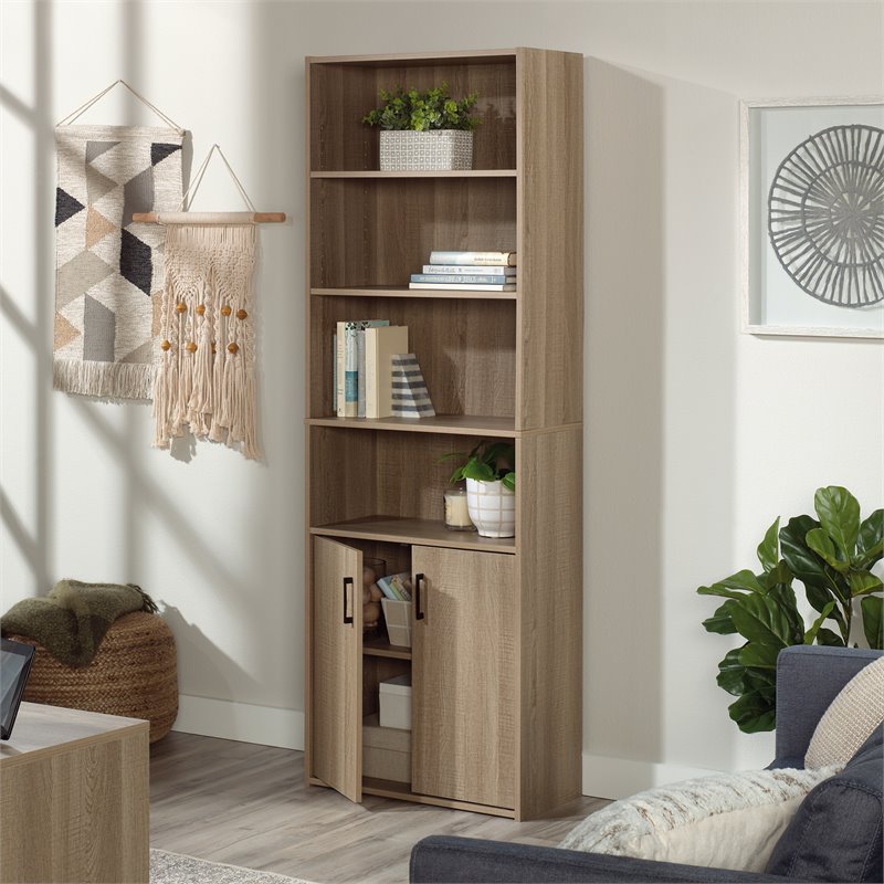 Home Square 3 Piece Furniture Set with 2 Bookcase and L-Shaped Desk in Oak