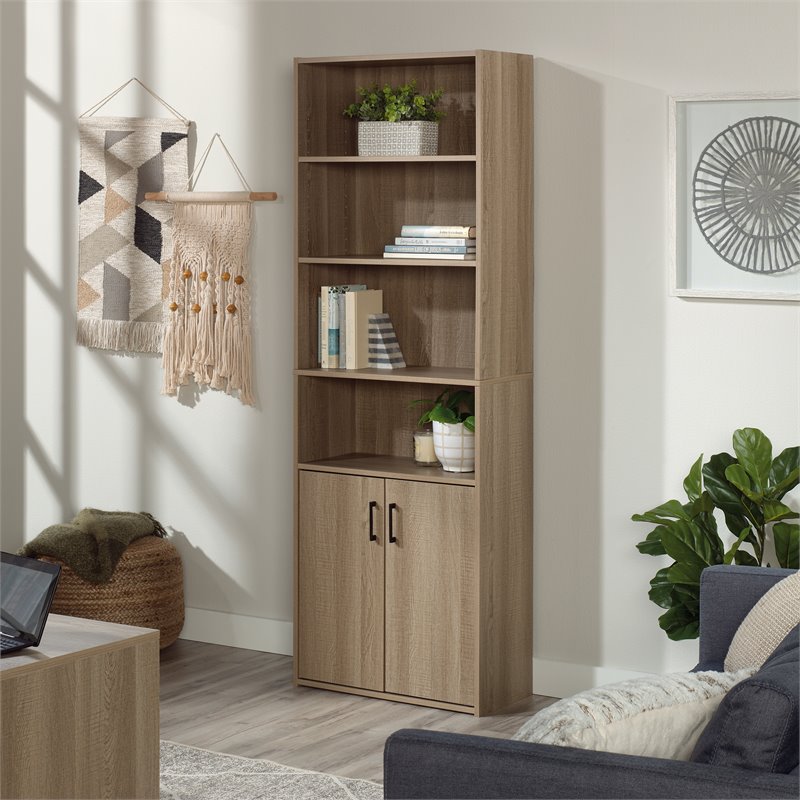 Home Square 3 Piece Furniture Set with 2 Bookcase and L-Shaped Desk in Oak