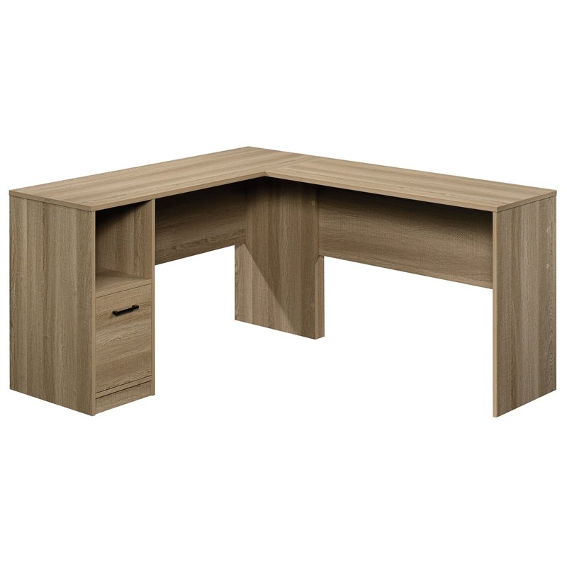 Home Square 3 Piece Furniture Set with 2 Bookcase and L-Shaped Desk in Oak