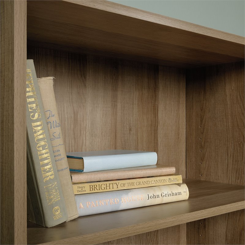 Home Square 3 Piece Furniture Set with 2 Bookcase and L-Shaped Desk in Oak