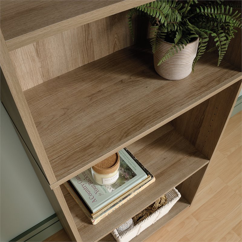 Home Square 3 Piece Furniture Set with 2 Bookcase and L-Shaped Desk in Oak