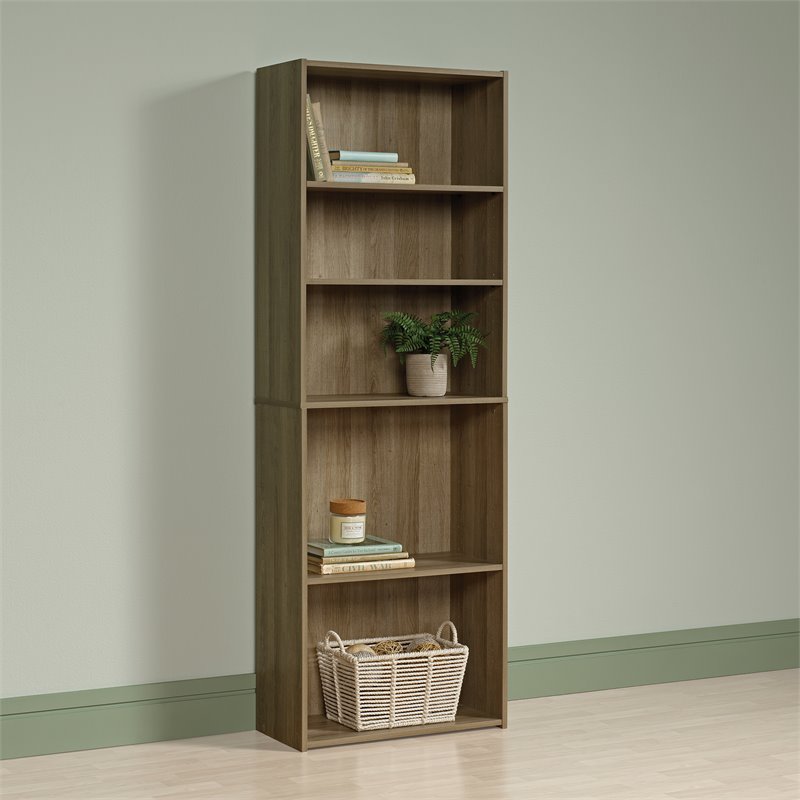 Home Square 3 Piece Furniture Set with 2 Bookcase and L-Shaped Desk in Oak