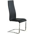 Home Square 5 Piece Set with Round Glass Top Dining Table and 4 Chairs in Black