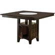Home Square 5 Piece Set with Square Counter Height Dining Table and 4 Chairs