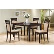 Home Square 5 Piece Set with Square Counter Height Dining Table and 4 Chairs