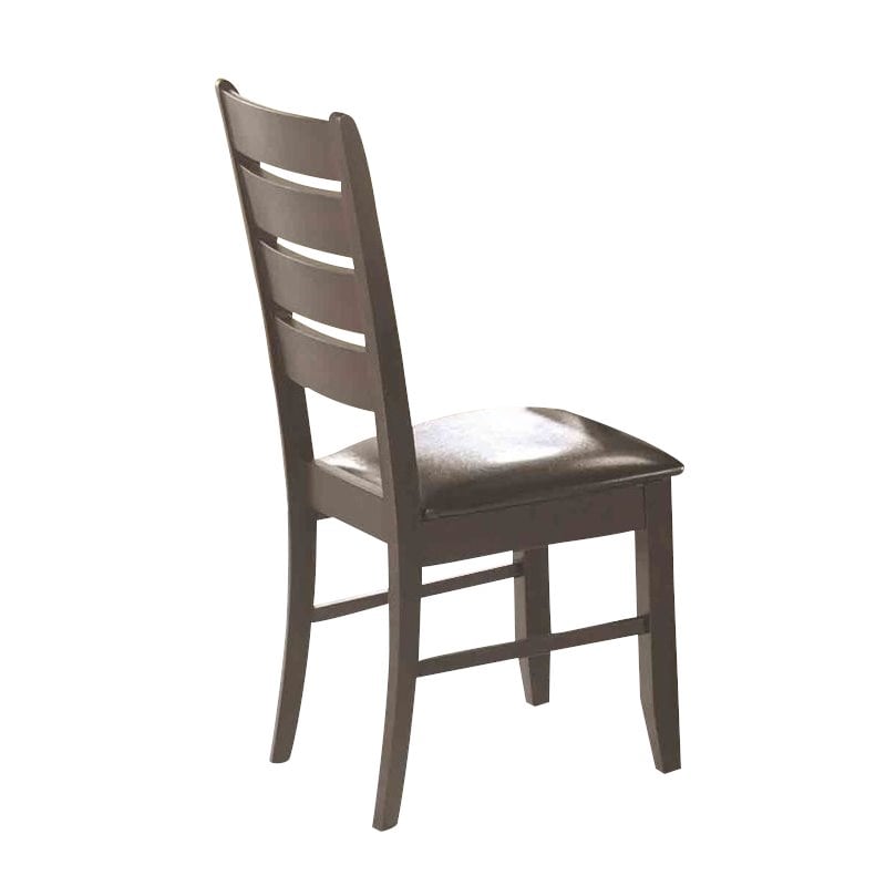 Home Square 4 Piece Set with Dining Table Bench and 2 Chairs in Cappuccino