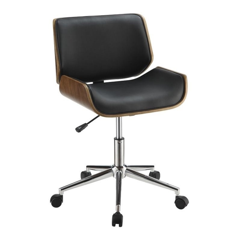 Home Square 2 Piece Furniture Set with L-Shaped Desk & Faux Leather Office Chair