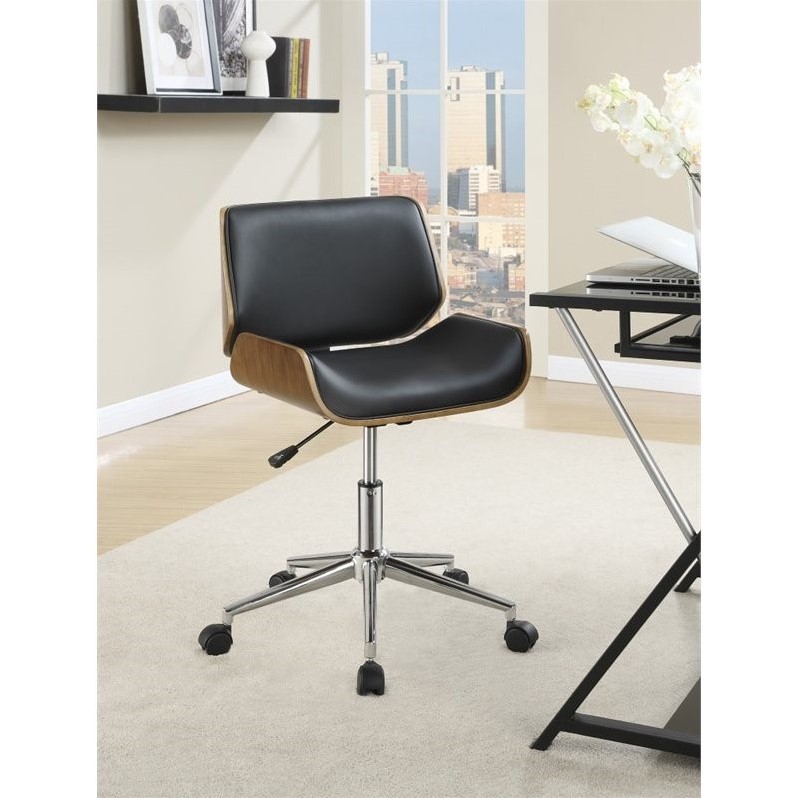 Home Square 2 Piece Furniture Set with L-Shaped Desk & Faux Leather Office Chair