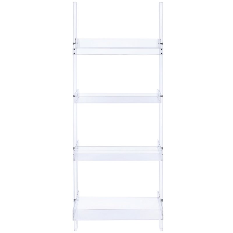 Home Square 2 Piece Furniture Set with Writing Desk and Acrylic Ladder Bookcase