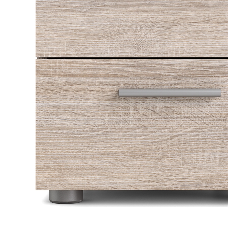 Home Square 2 Piece 2 Drawer Nightstand Set in Truffle
