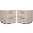 Home Square 2 Piece 2 Drawer Nightstand Set in Truffle