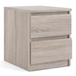 Home Square 2 Piece 2 Drawer Wood Nightstand Set in Truffle