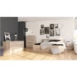 Home Square 2 Piece 2 Drawer Wood Nightstand Set in Truffle