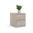 Home Square 2 Piece 2 Drawer Wood Nightstand Set in Truffle