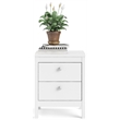 Home Square 2 Piece 2 Drawer Wood Nightstand Set in White
