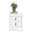 Home Square 2 Piece 2 Drawer Wood Nightstand Set in White