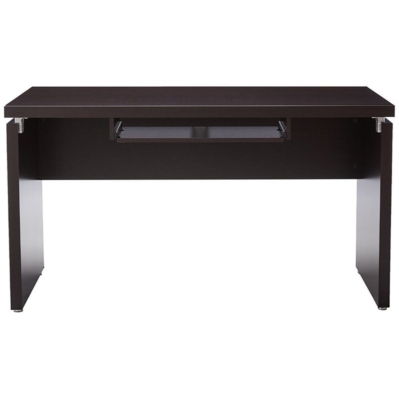 Home Square 3 Piece Set with Desk Mobile File Cabinet and Bookcase in Cappuccino