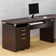 Home Square 2 Piece Set with Computer Desk Bookcase and Mobile File Cabinet