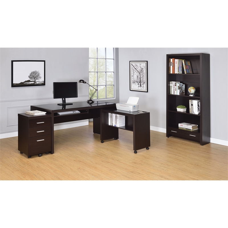 Home Square 2 Piece Furniture Set with Computer Desk and Ergonomic Office Chair