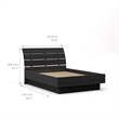 Home Square 3 Piece Furniture Set with Platform Full Bed Nightstand and Chest