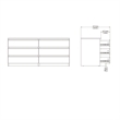 Home Square 2 Piece Furniture Set with Nightstand & Dresser in White High Gloss