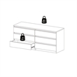 Home Square 2 Piece Furniture Set with Nightstand & Dresser in White High Gloss